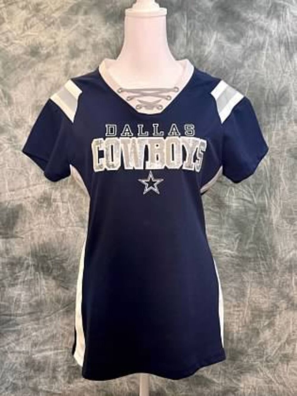 ✨ Dallas Cowboys Women's Sequined Lace-Up Fashion Jersey ✨Large